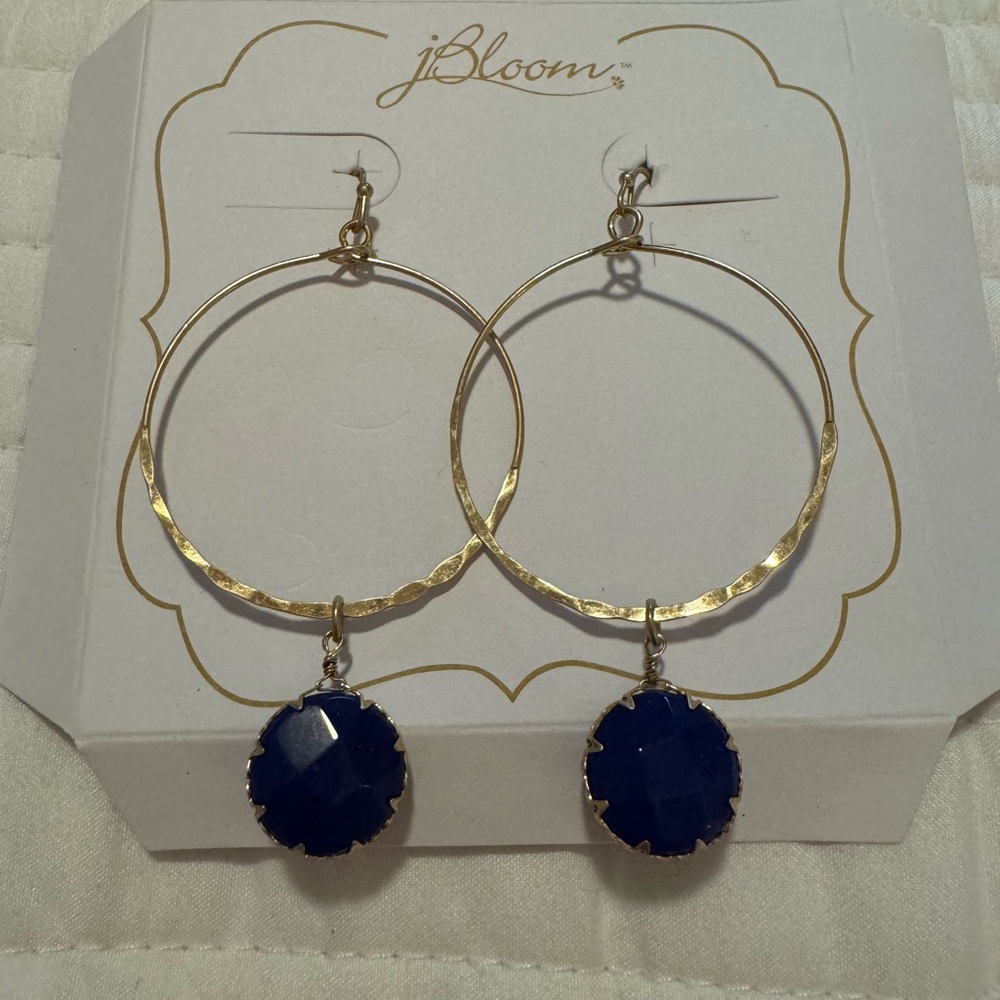 J Bloom gold tone earrings